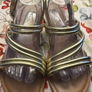 Arizona Metallic Gold Sandals-Size 11